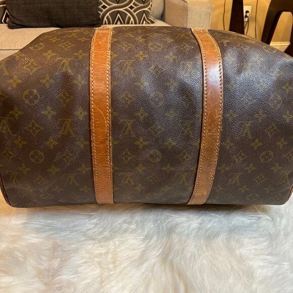 Authentic Louis Vuitton Monogram Coated Canvas Sac Souple 45 Boston Travel Bag - Picture 9 of 17